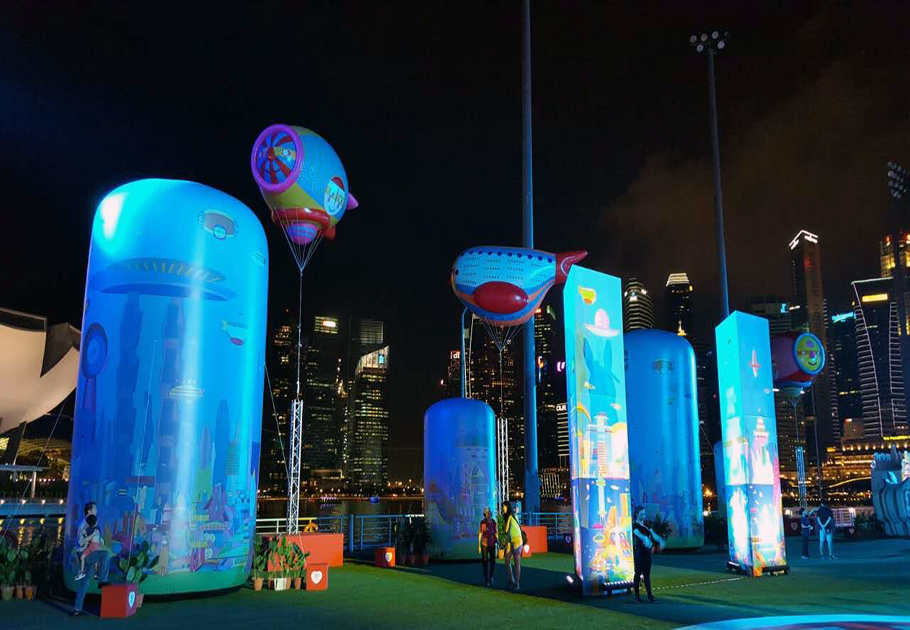 2017年5月合作新加坡气球嘉年华设计研发生产广告系列充气灯饰产品数批