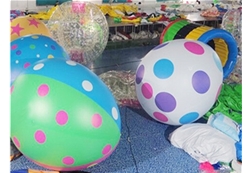 彩色蛋金蛋气模喷绘印刷蛋形状充气圆球