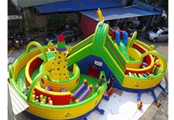 大型充气儿童乐园气模玩具蹦床滑梯组合游乐城堡