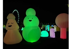 充气LED灯雪人带灯气模卡通模型场地LED充气产品装饰乐飞洋气模厂家直销