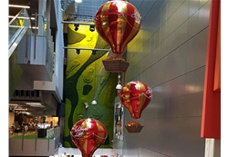 广州乐飞洋充气镜面球新加坡商场美陈装饰镜面球可充气广告球.