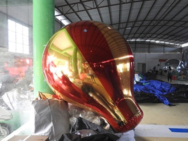 广州乐飞洋可定制卡通装饰镜面球金色红色拼接水滴状镜面球可装饰充气反射球